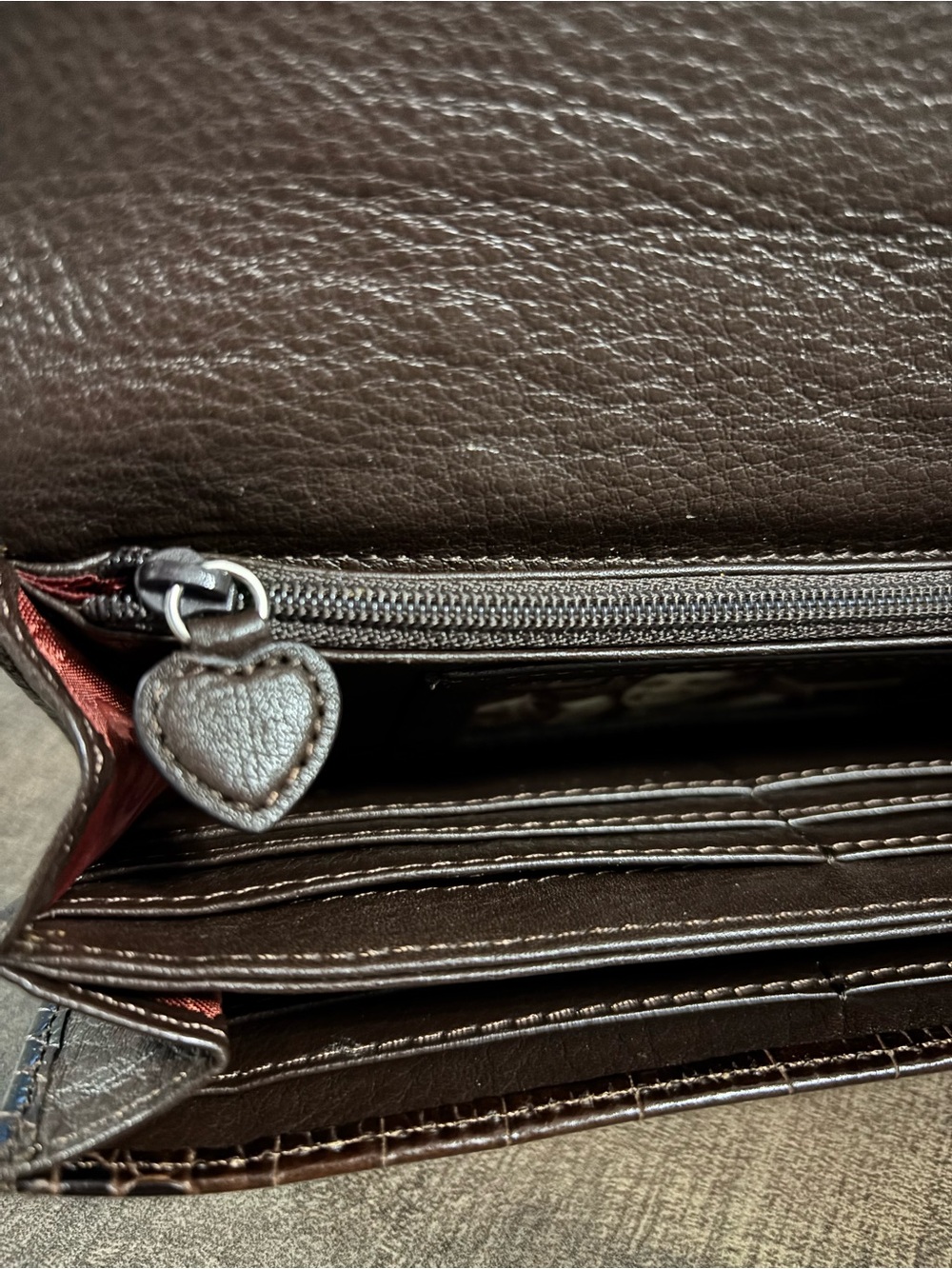 Brighton Savannah Croc-Embossed Wallet - Picture 9 of 11